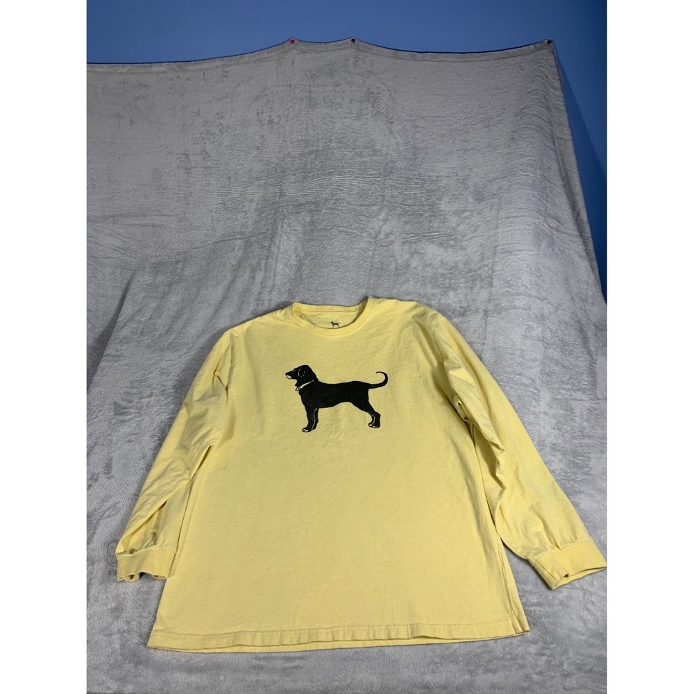 The Black Dog Estd 1971 T-Shirt Classic Collection Mens L Yellow Long Sleeve
